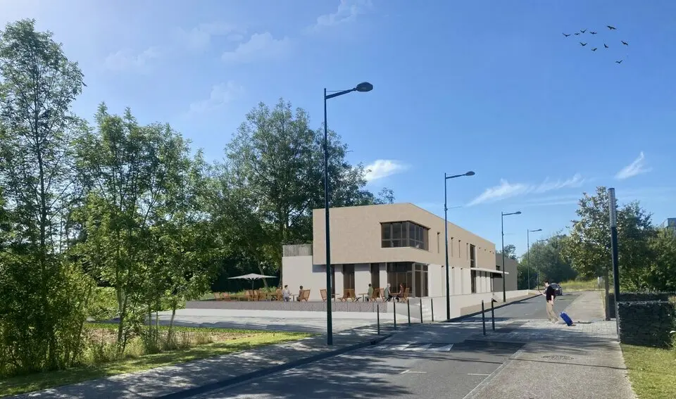 Cases commerciales à construire en face du parking de la Gare.