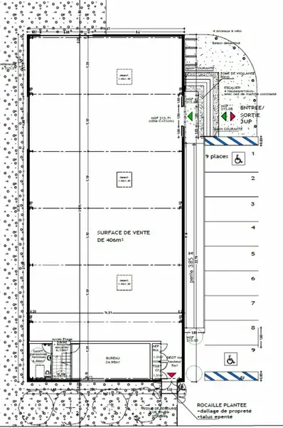 A louer Local commercial  513m² Saint-Martin-d'Hères