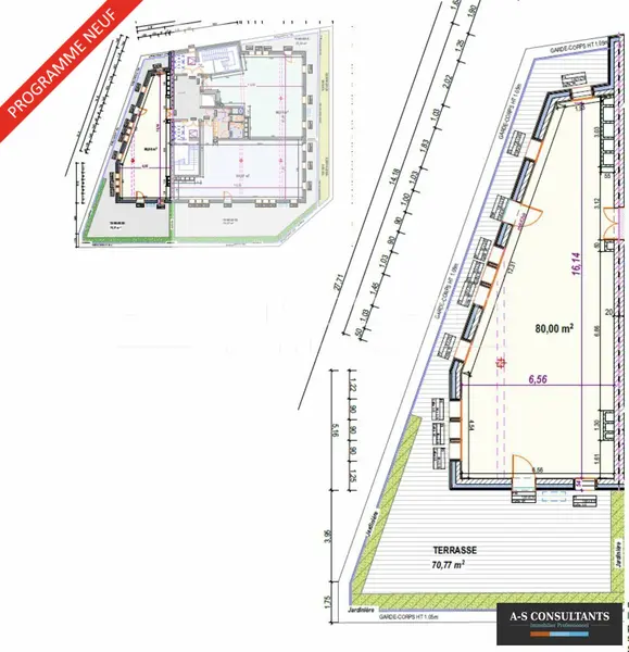 A vendre Bureaux 80m² La Ravoire