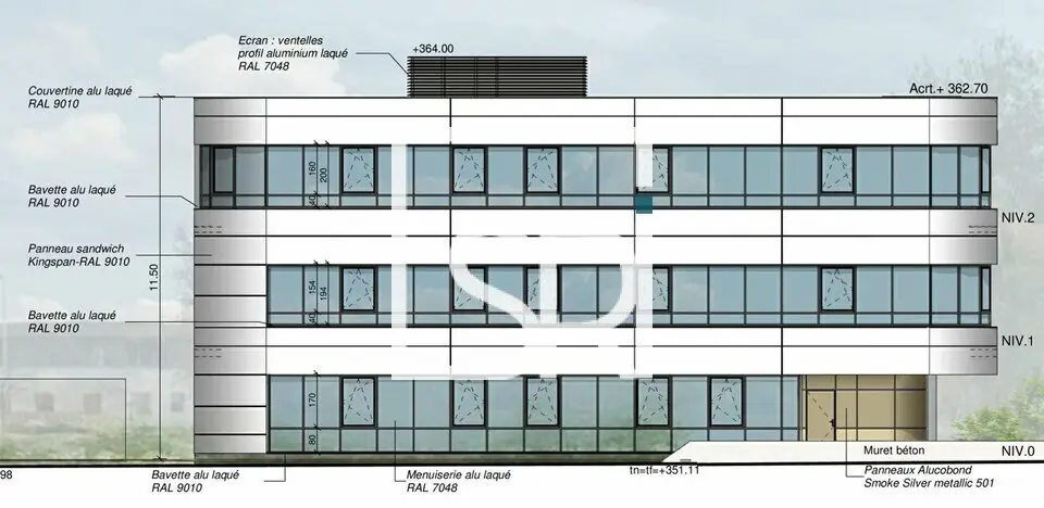 Bureau à louer - Aubière (63170) - 162 m² - 2 307 €/mois
