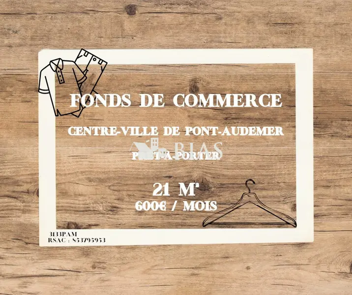 Fonds de commerce à vendre - Mode et accessoires - Aizier (27500) - 32 000 €