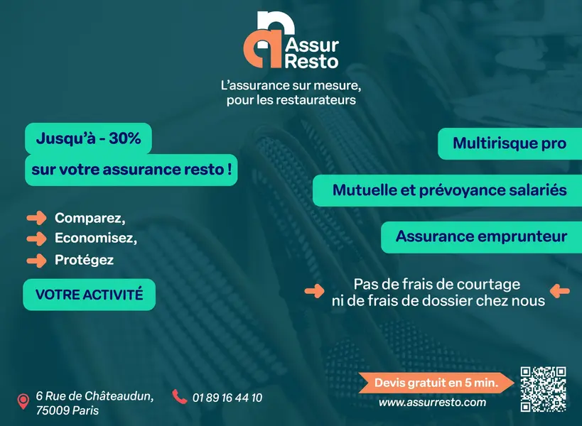 Fonds de commerce à vendre - Restauration - Paris 16 (75016) - 97 000 €
